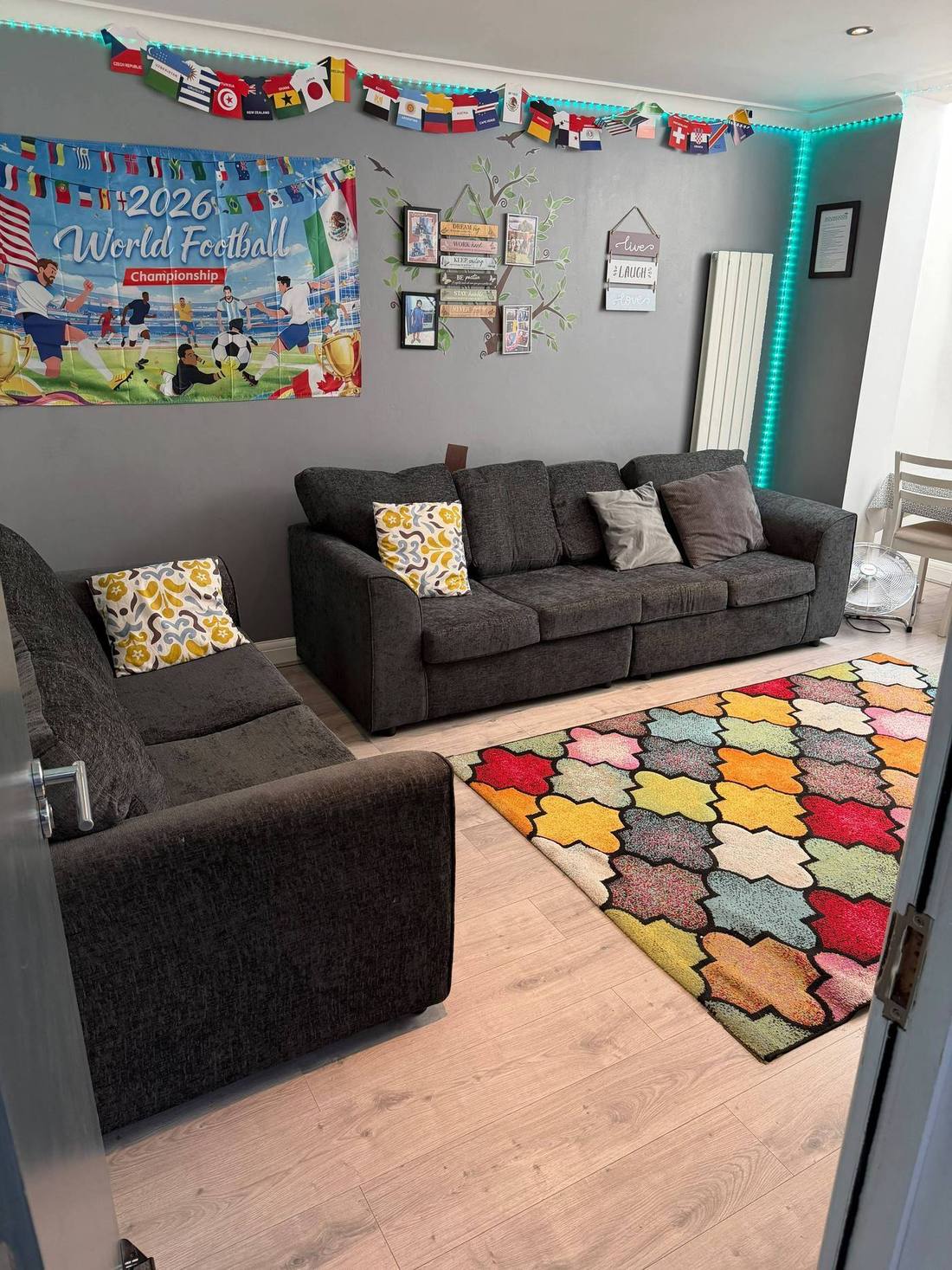 Spacious lounge with sofas at Bovingdon